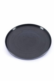 Hermia Milano 6PTAD Juego de Platos de Postre Antracita 20 cm de Vidrio